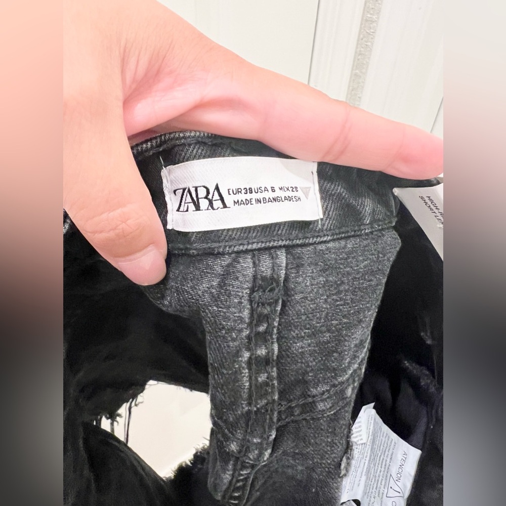 ZARA TRF High Rise Curved Shorts - Picture 7 of 7